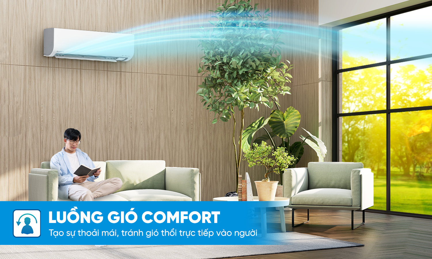 luong gio comfort kf - Điều Hòa Daikin Inverter FTKF60ZVMV/RKF60ZVMV - 2.5HP