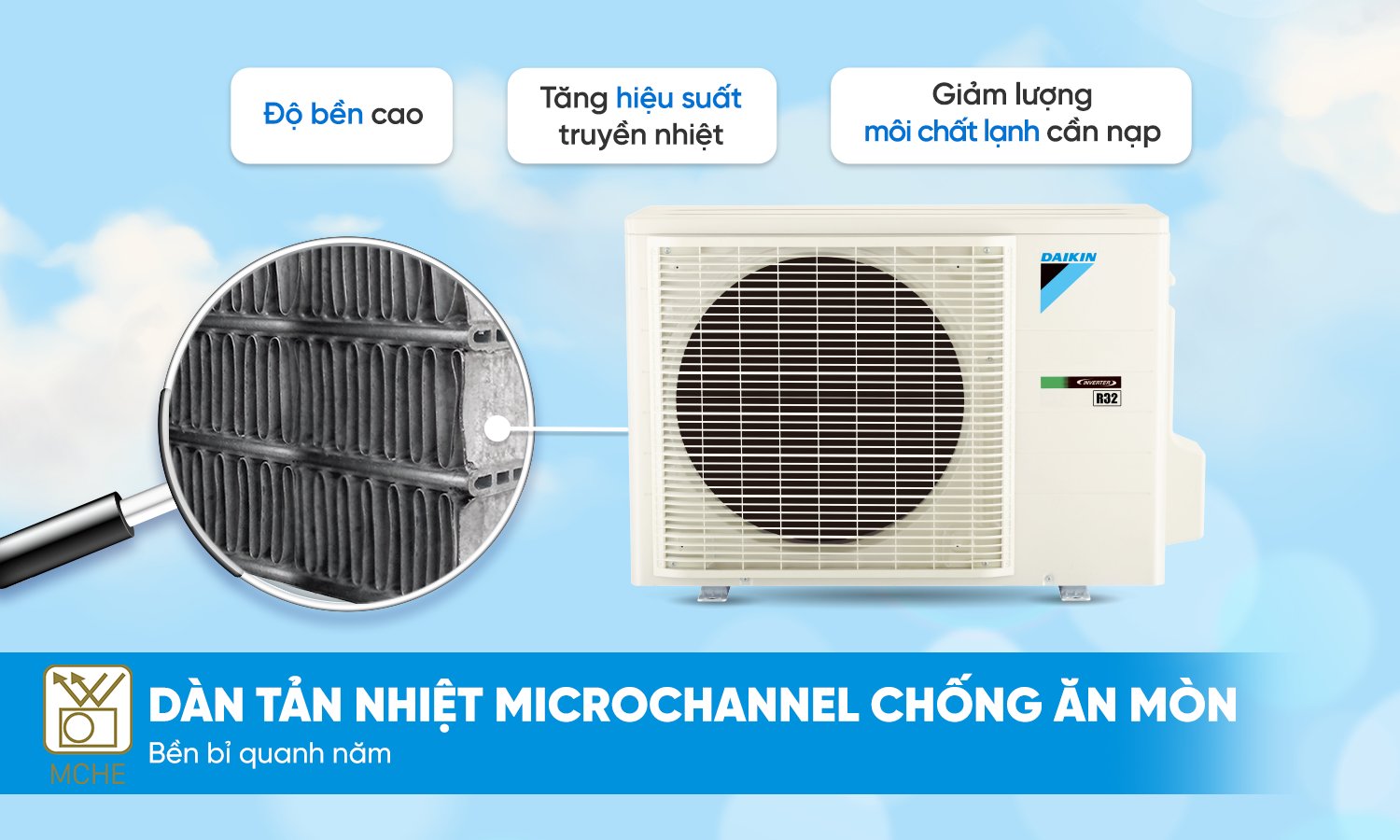 Dàn tản nhiệt Microchannel chống ăn mòn